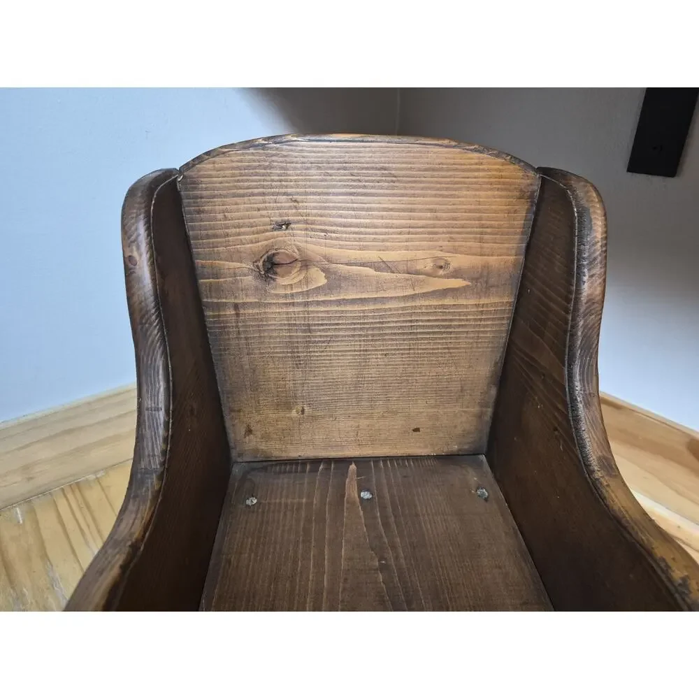 Vintage Brown Solid Wood Baby Doll Rocking Cradle/Bed , 20
